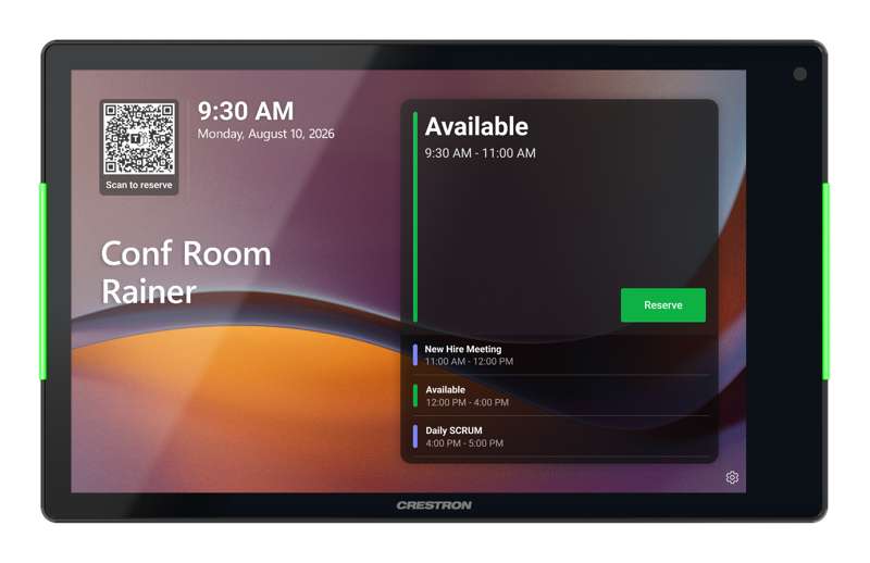Crestron 8.1 in. Room Scheduling Touch Screen, Government Version