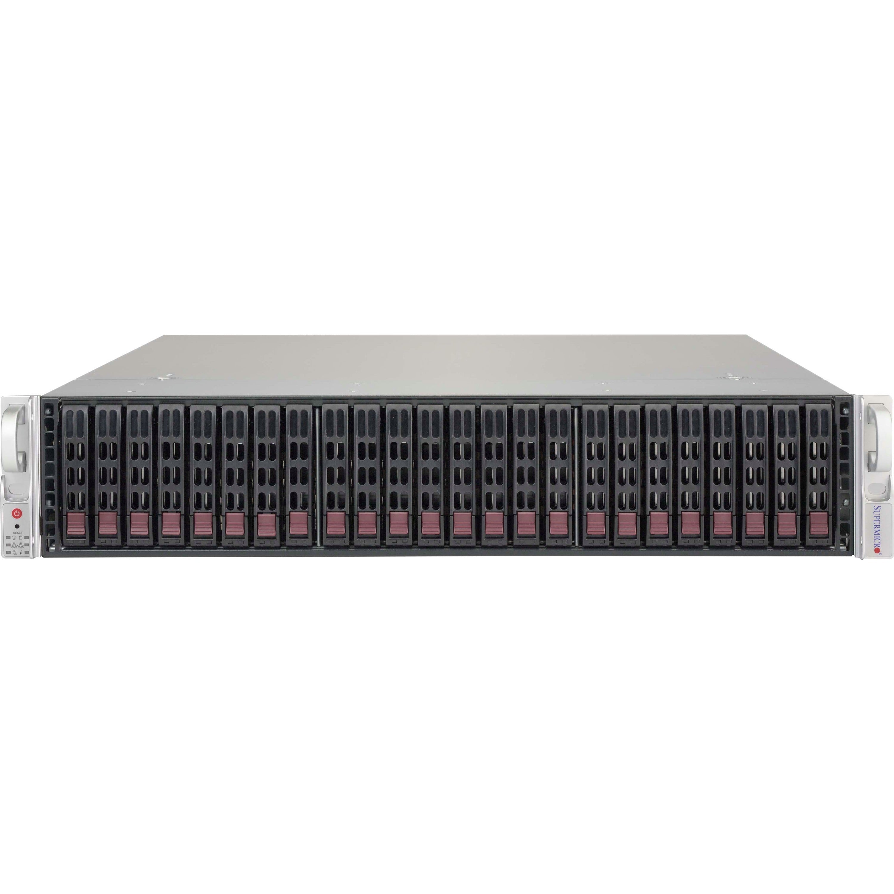 Supermicro SuperChassis CSE-216BE1C-R741JBOD 2U 12Gb/s SAS 24Bay Black Rackmount Drive Enclosure