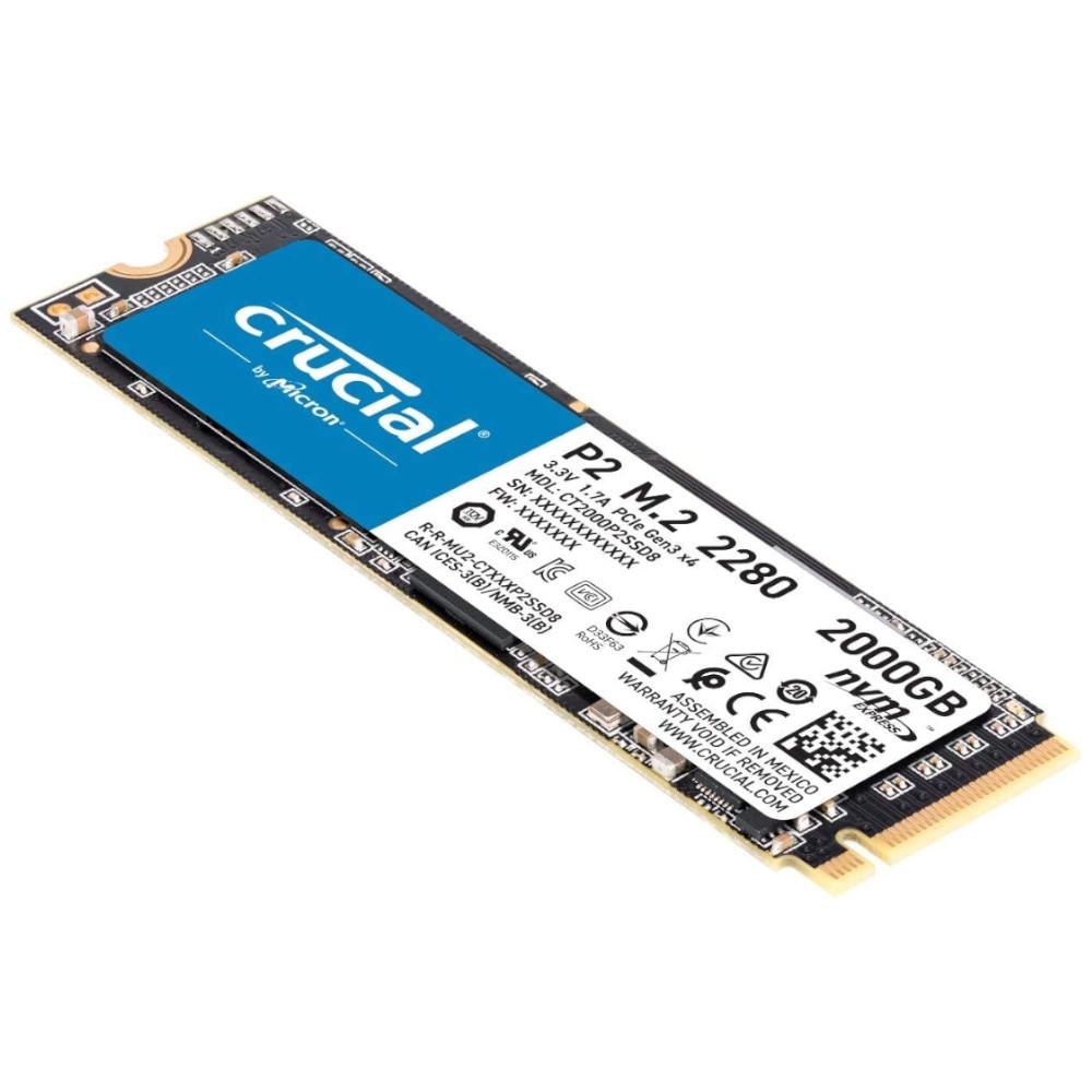 Micron Crucial P2 CT2000P2SSD8 2TB PCIe Gen 3.0 x4 M.2 2280 Solid State Drive