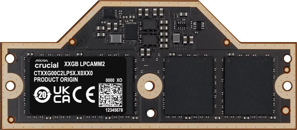 Crucial CT32G75C2LP5X 32GB LPCAMM2 DDR5-7500 Unbuffered Memory Module