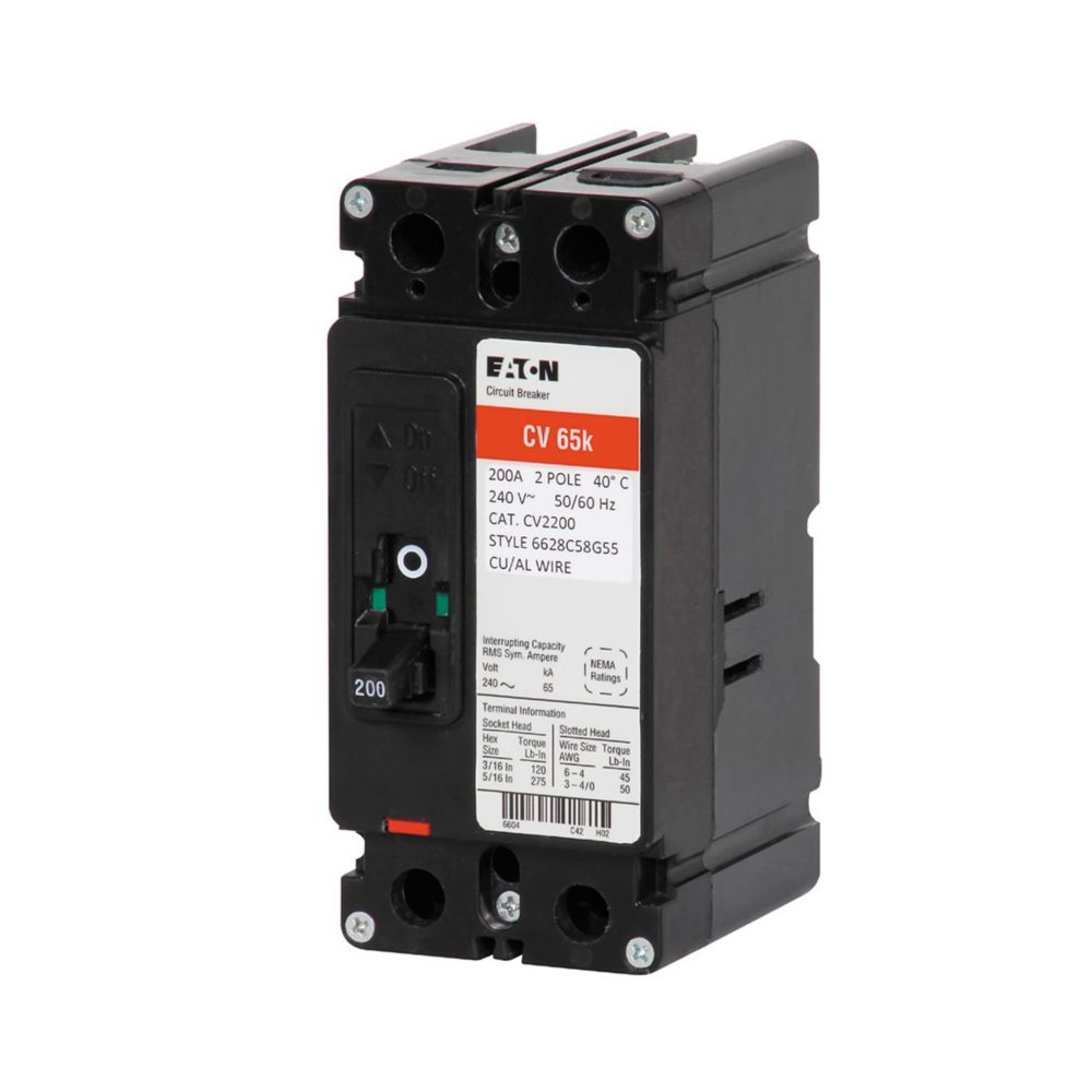 CVS2200XMM | Eaton CVS 200A 2-Pole 240VAC Molded Case Circuit Breaker