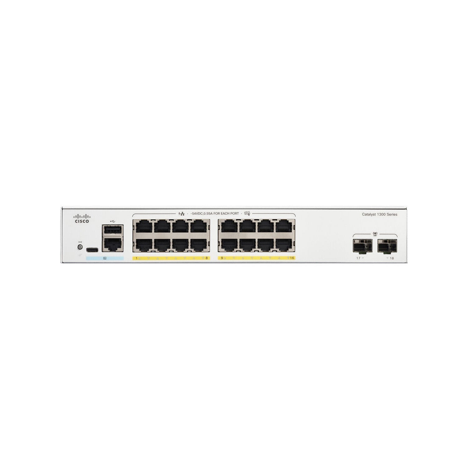 Cisco Catalyst C1300-16P-2G PoE Switch