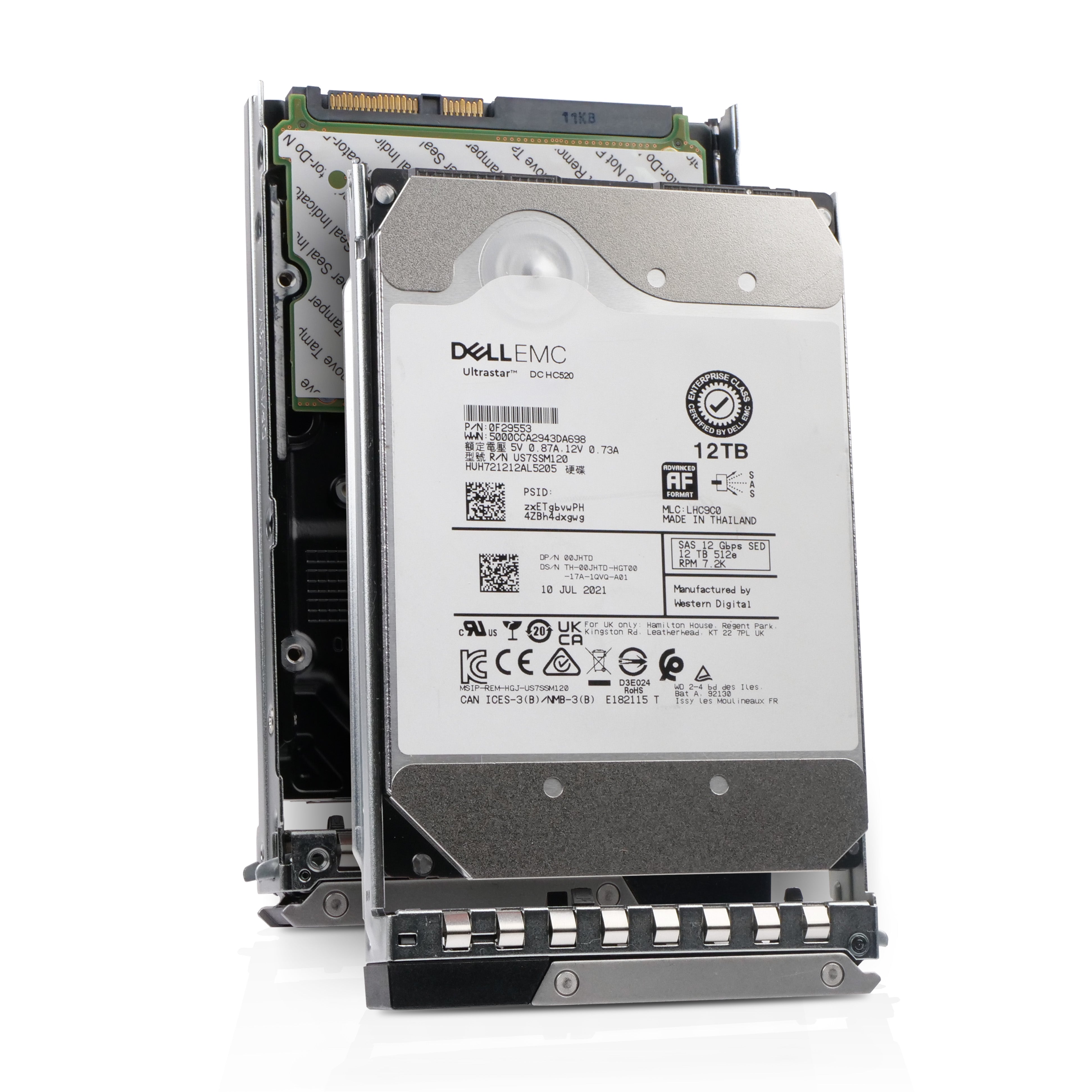 Dell G14 400-AXLN 12TB 7.2K RPM SAS 12Gb/s 512e 256MB 3.5in Refurbished HDD