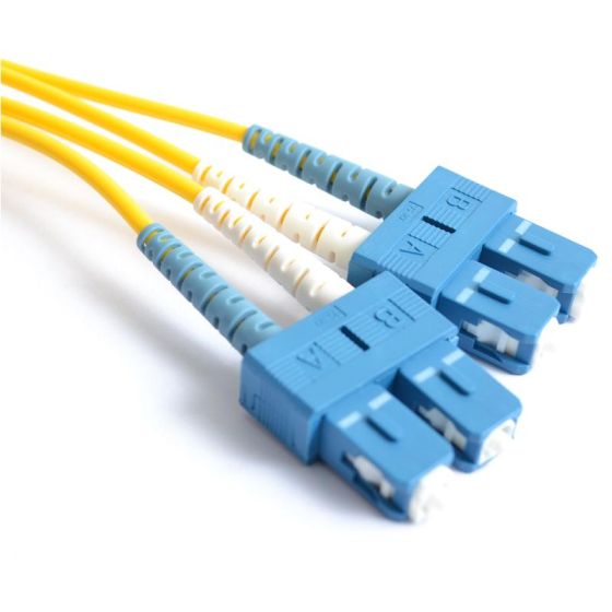 Fiber Optic Patch Cable, SC to SC UPC/UPC, 10 meters, 3mm, Duplex, SM | Plus Corning® SMF-28® Ultra Fiber