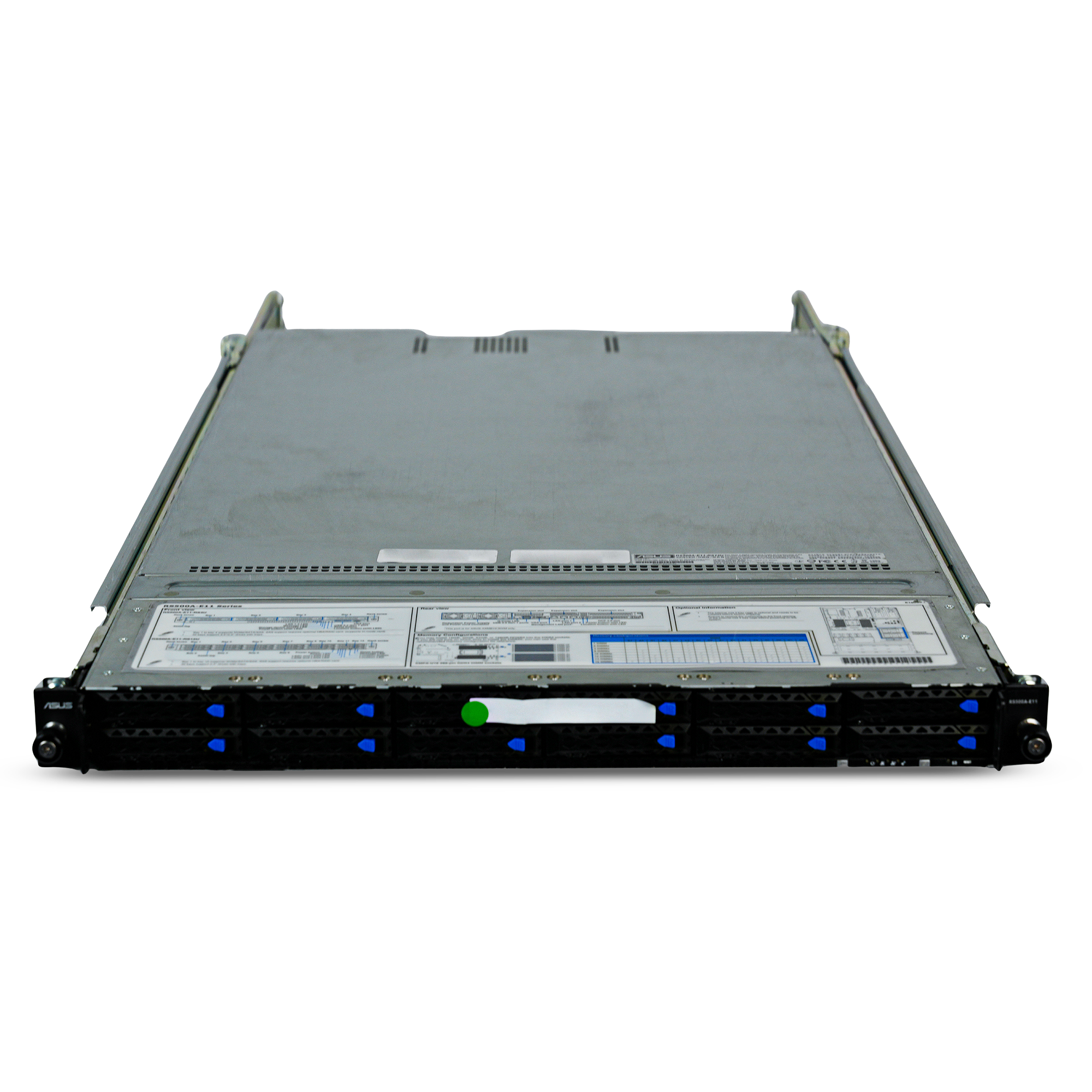 ASUS RS500A-E11-RS12U 1U Single Socket SP3 16x DDR4 DIMM 12x Front 2.5" Bay NVMe/SAS/SATA + 4x Internal 2x 800W PSU | Barebones Server (NO CPU, RAM) | Refurbished