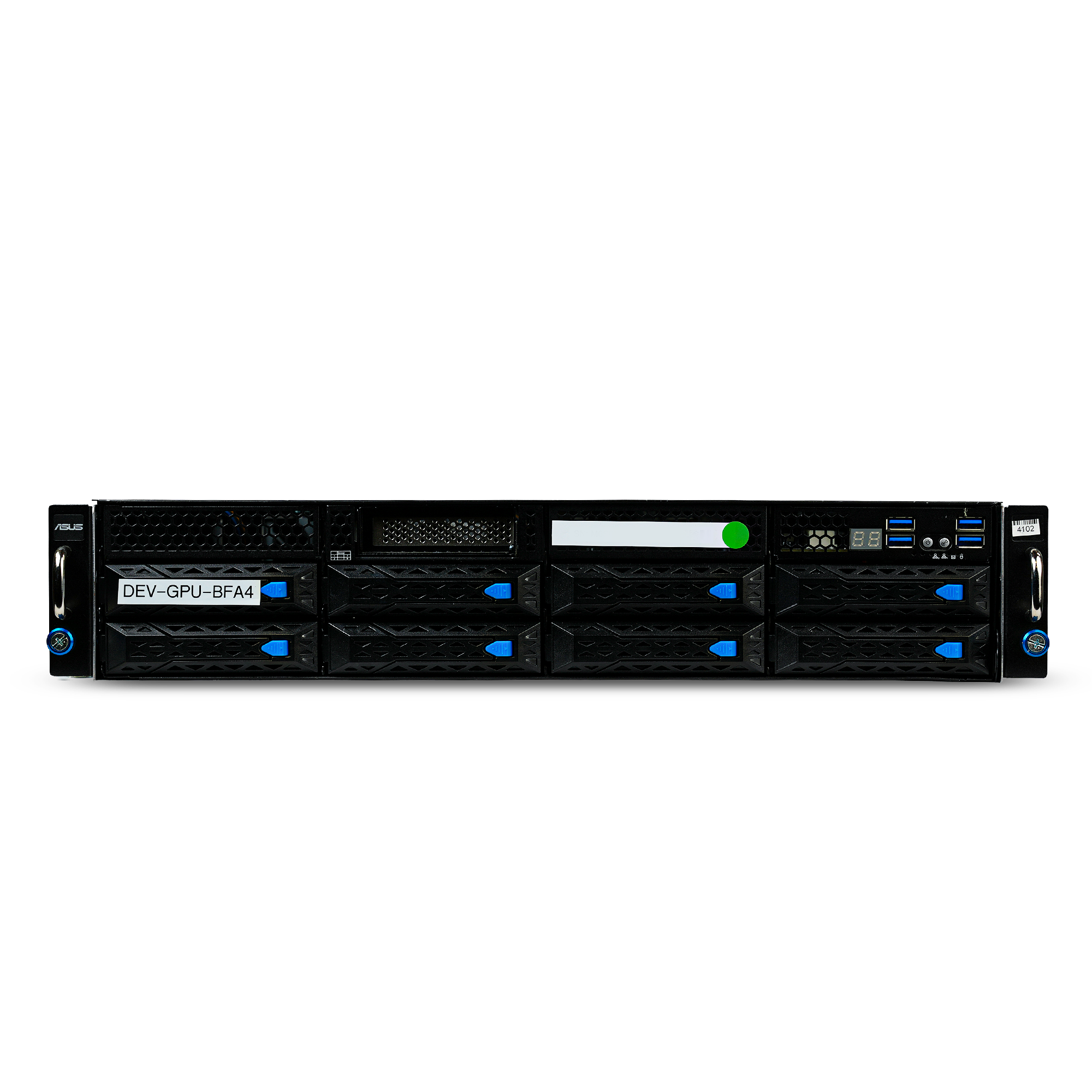 ASUS ESC4000A-E10 2U GPU Server AMD EPYC 7702P 64-Core 8x DDR4 DIMM 8x SATA/SAS/NVMe Hot-Swap Bay 4x GPU Slots 2x1600W Refurbished