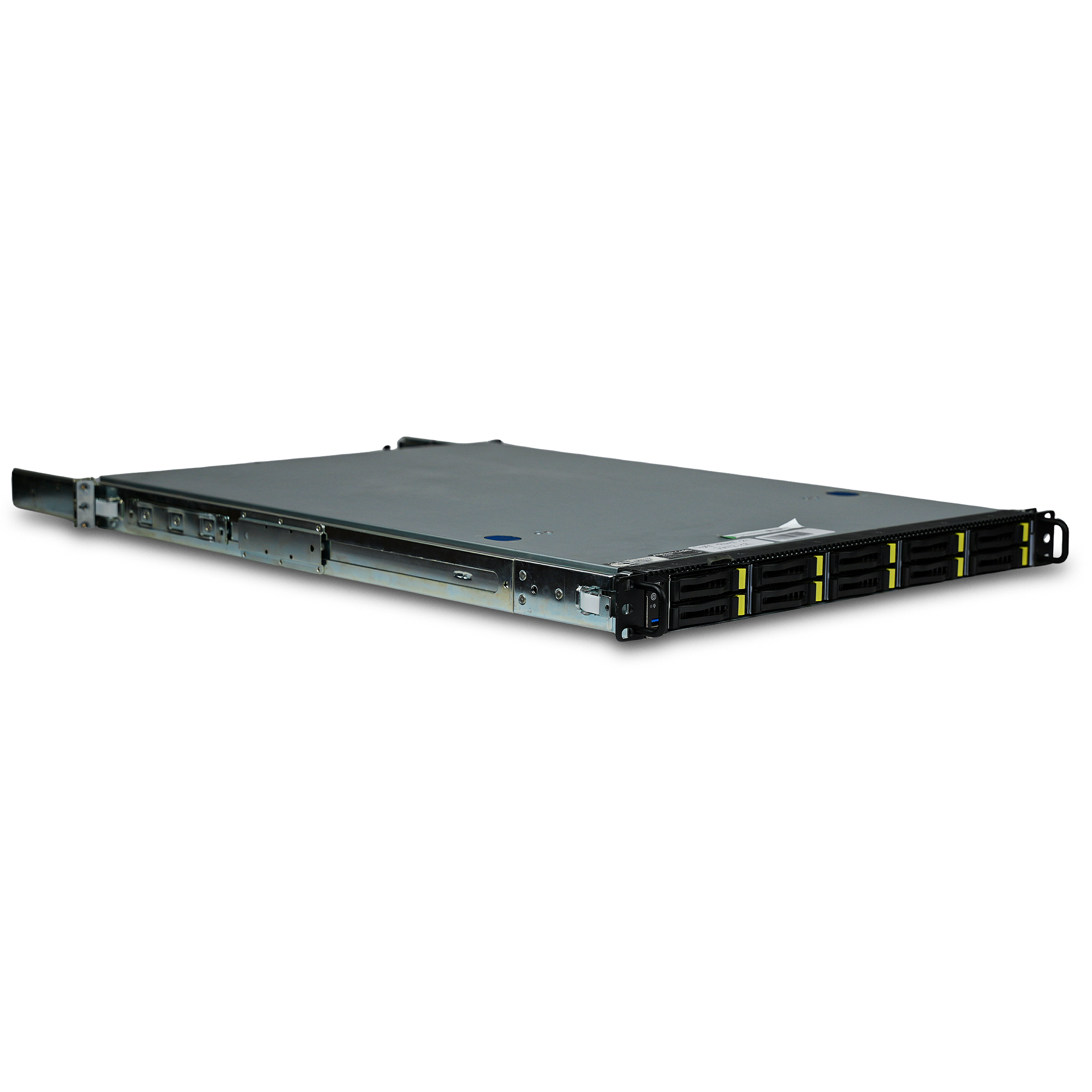 ASRock Rack 1U10E-ROME/2T 1U Server AMD EPYC 7742 64-Core 8x DDR4 DIMM 10x Front NVMe/SATA 2.5" Bay + 1x M.2 NVMe slot 2x750W Refurbished