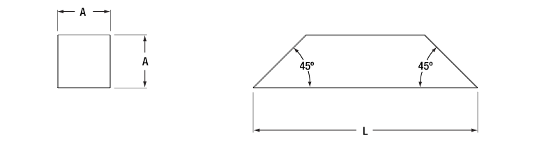 T-PS993 - Dove Prism, A = 30 mm, N-BK7, Uncoated