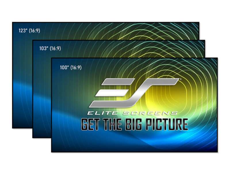 Elite Screens Aeon CLR Series, 123-inch Diag., 16:9 Fixed Frame Screen, StarBright CLR Material