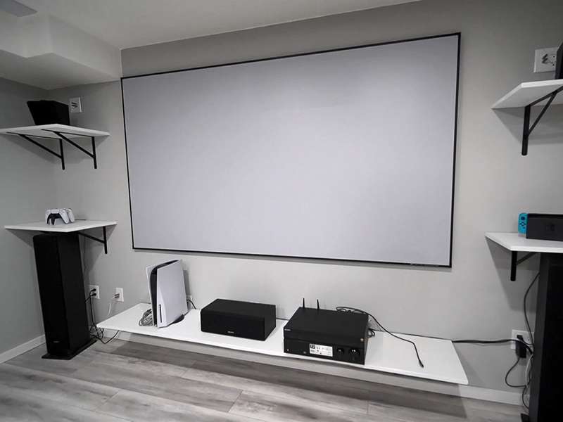 Elite Screens Aeon Series, 125-inch Diag., 2.35:1 Fixed Frame Screen, CineWhite UHD-B Material