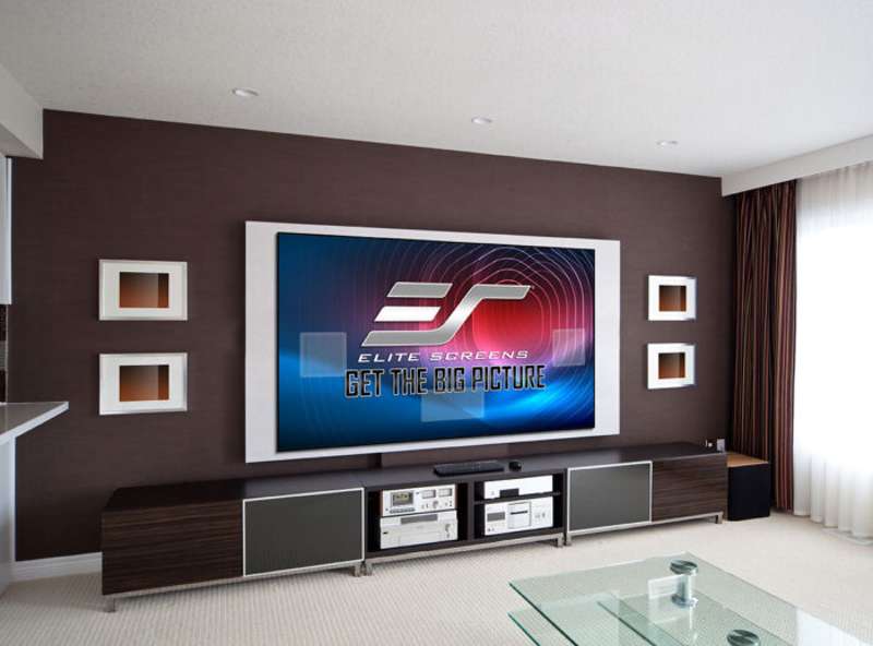 Elite Screens Aeon CineWhite A8K Series, 150-inch Diag., 16:9 Fixed Frame Screen