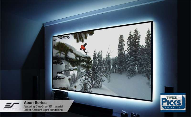 Elite Screens Aeon CineGrey 3D Series 92 Inch Diagonal Fixed Frame Screen