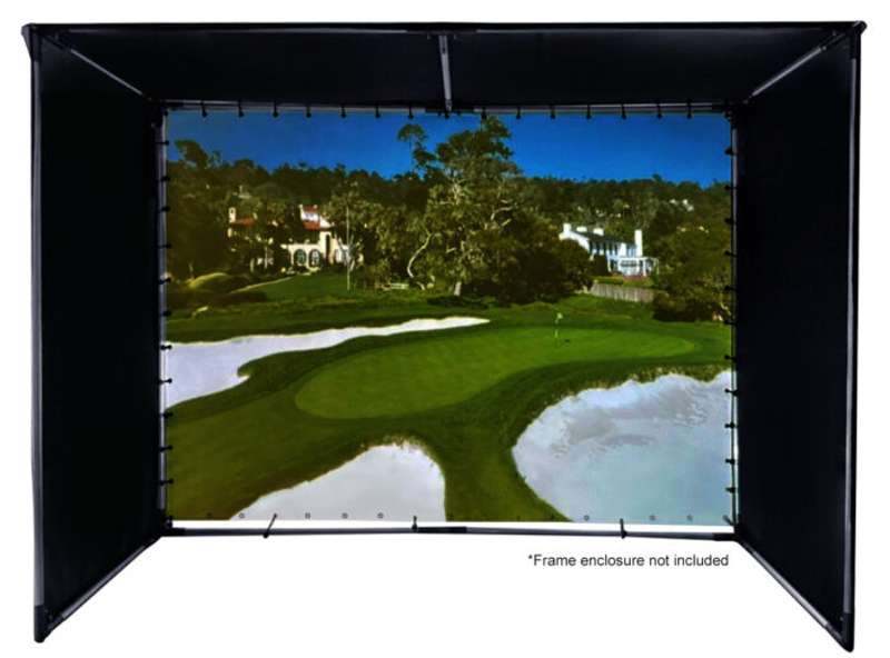 Elite Screens GolfSim DIY, Do-it-Yourself ImpactWhite 1145 Golf Impact Screen Material, Includes Metal Grommets, 118.1" x 96.5", Folded Packing