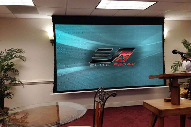 Elite Screens Evanesce Tab-Tension Series 106 Inch Diagonal Electric Screen