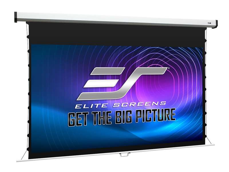 Elite Screens Manual Tab-Tension 2 Series, 125-inch Diag., 16:9 Manual Screen, CineWhite UHD-B Material