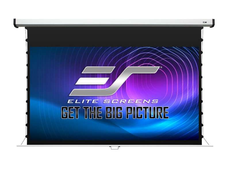 Elite Screens Manual Tab-Tension 2 Series, 140-inch Diag., 16:9 Manual Screen, CineWhite UHD-B Material