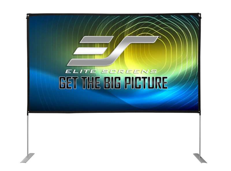 Elite Screens Yard Master Lite Series, 125-inch Diag., 16:9 Portable Screen, SilkWhite 2 Material