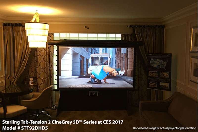 Elite Screens Starling Tab-Tension 2 CineGrey 5D Series 92 Inch Diagonal Electric Screen