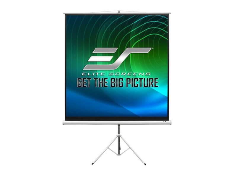 Elite Screens Tripod Series, 119-inch Diag., 1:1 Portable Screen, MaxWhite Material