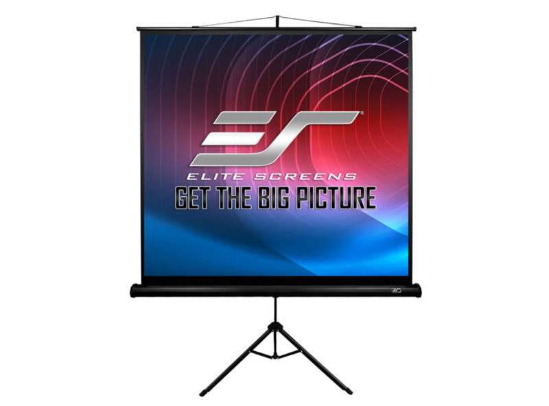 Elite Screens Tripod B Series, 85-inch Diag., 1:1 Portable Screen, MaxWhite2 Material