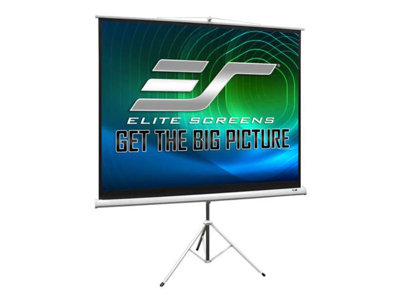 Elite Screens Tripod Series, 85-inch Diag., 1:1 Portable Screen, MaxWhite2 Material