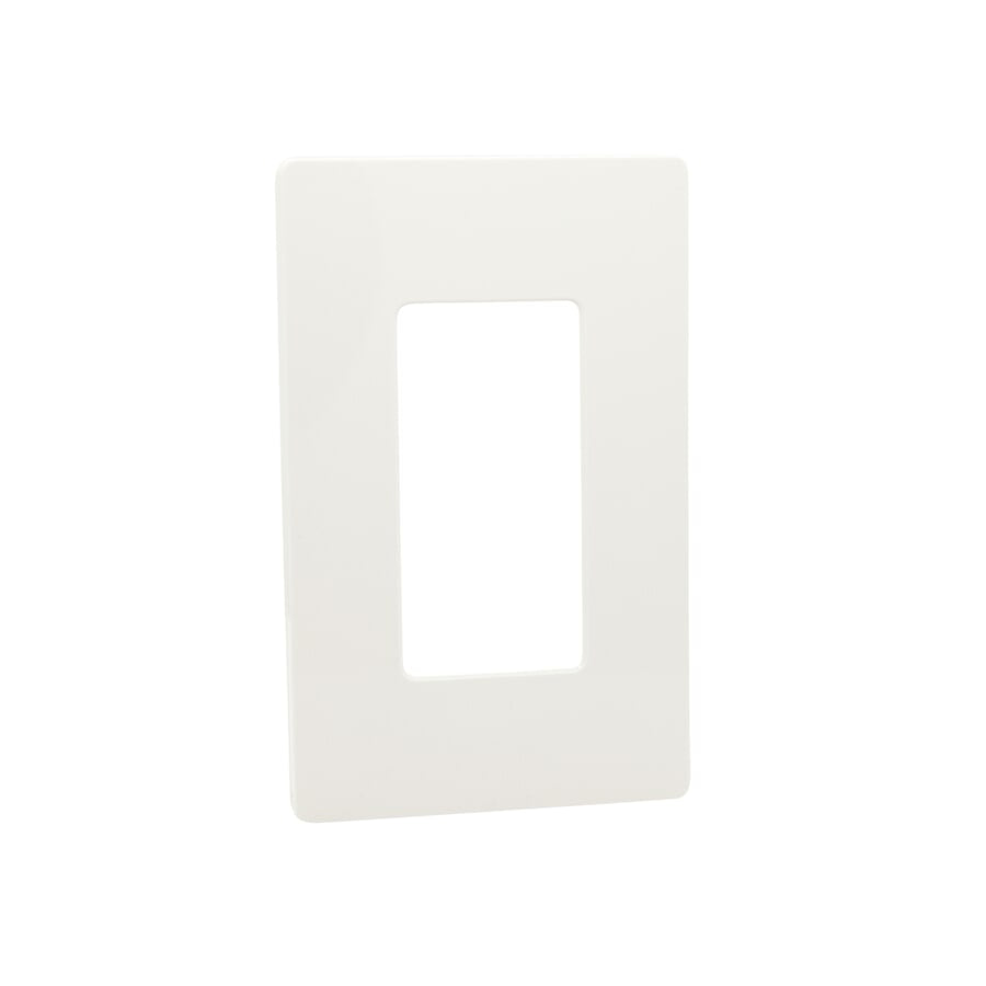Lutron CW-1-WH Claro 1-Gang Screwless Decorator Wall Plate Midway Size Gloss White