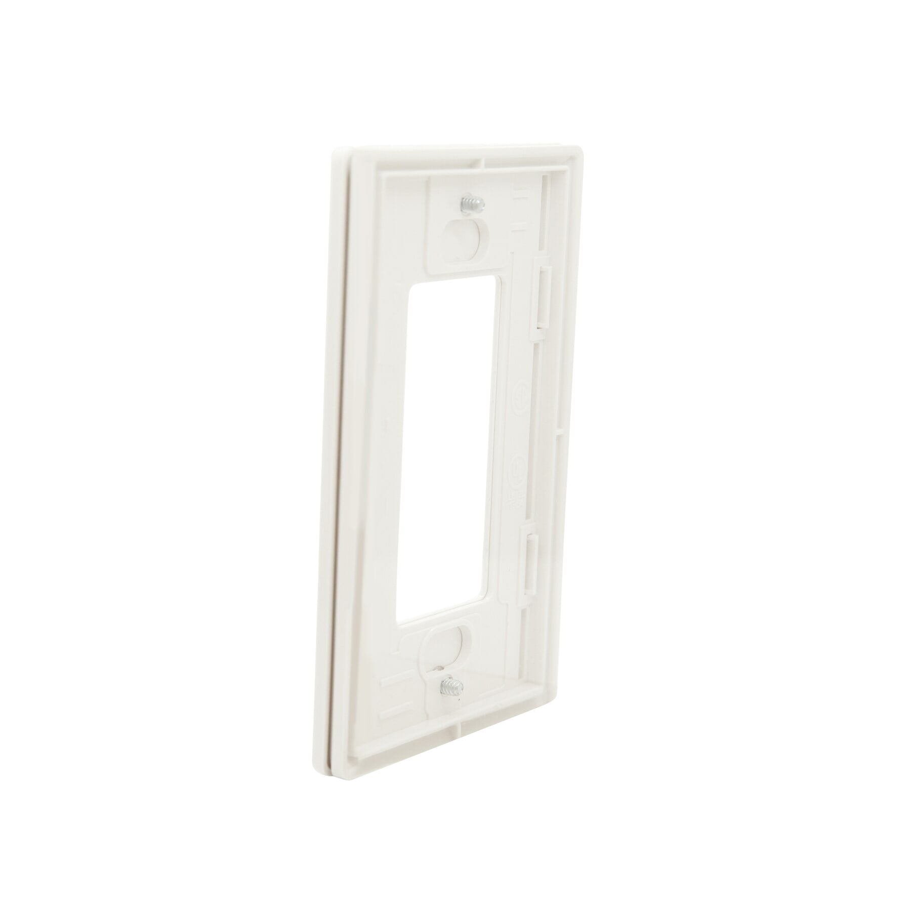 Lutron CW-1-WH Claro 1-Gang Screwless Decorator Wall Plate Midway Size Gloss White