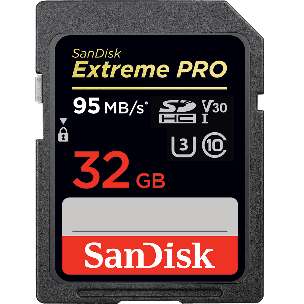 SanDisk ExtremePro 32GB SDHC Memory Card 95 MB/s
