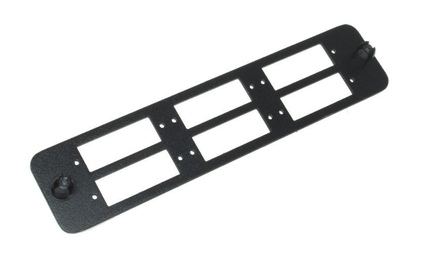 Universal Mounting Black Bracket Adapter Panel For 6 Duplex SC/  Quad LC connectors (Unloaded)
