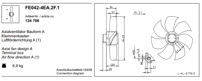 FE042-4EA.2F.1 ZIEHL-ABEGG Axial Fan