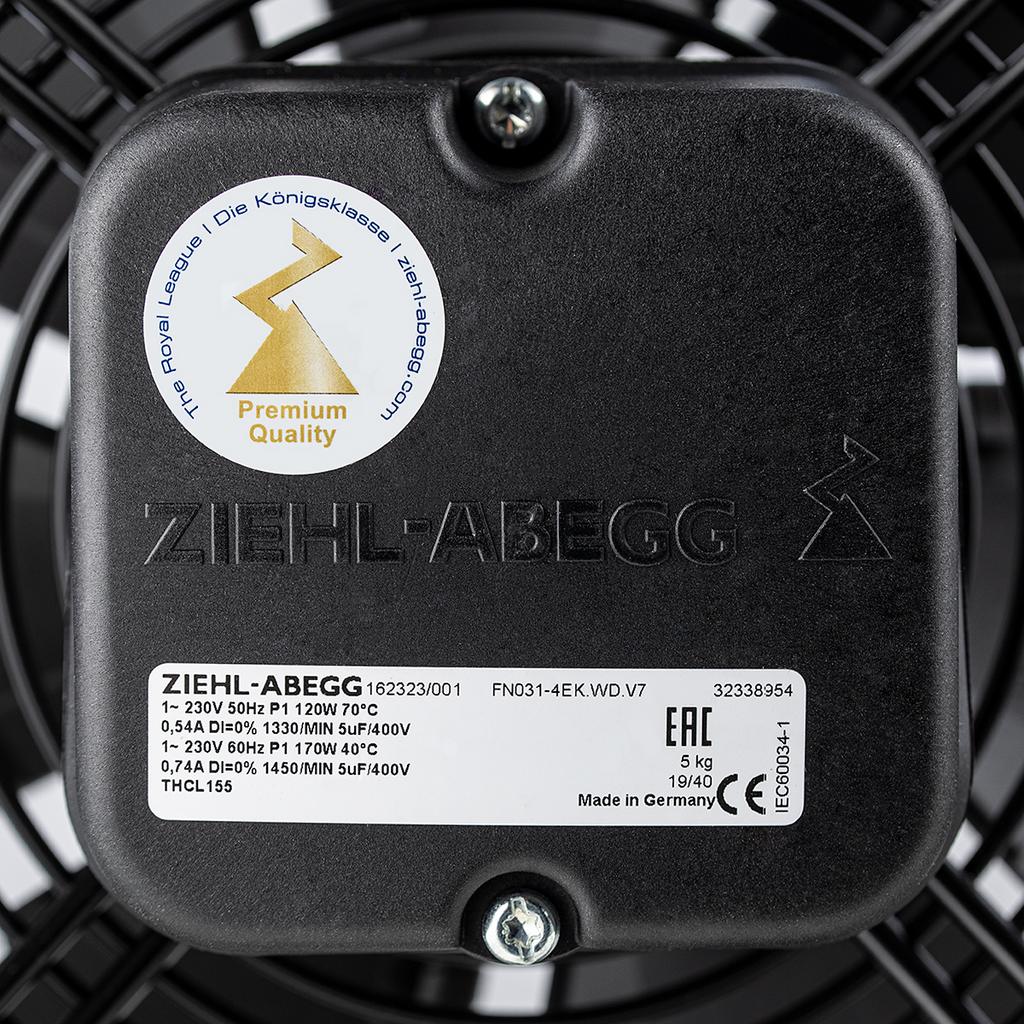 FN031-4EK.WD.V7  ZIEHL-ABEGG Axial Fan 120W 230V 0.39A 1330RPM