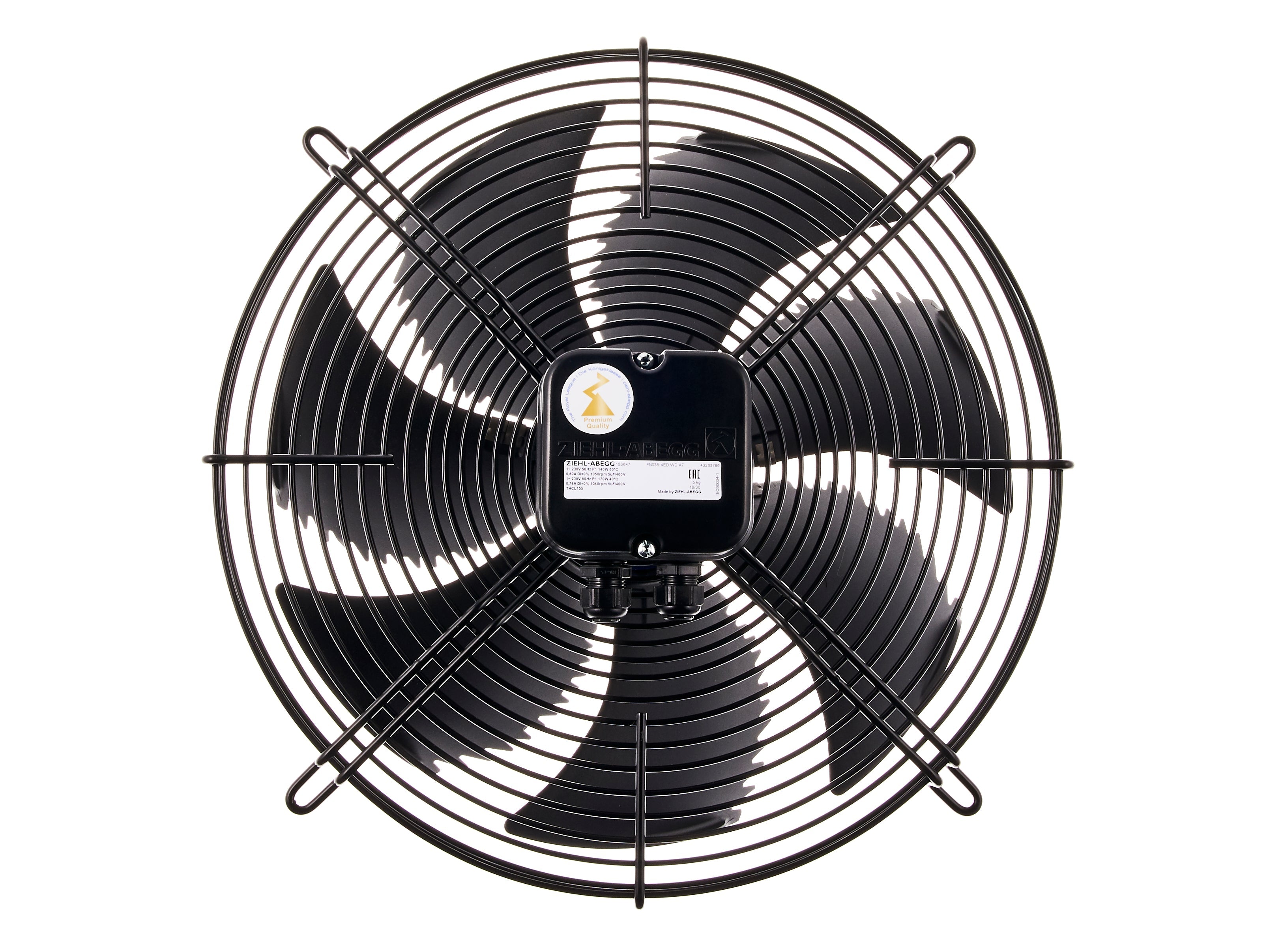 FN035-4ED.WD.A7   ZIEHL-ABEGG Axial Fan 140/170W 230V 0.60/0.74A 1050/1040rpm