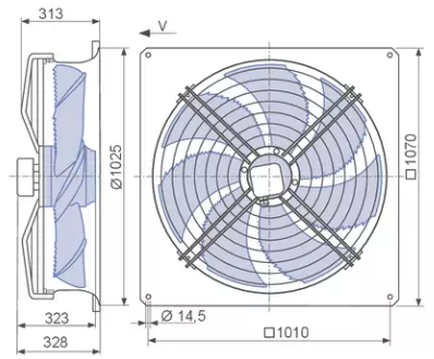 FE091-SDQ.6N.V7P1 ZIEHL-ABEGG Axial Fan