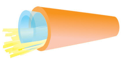 3.00mm Furcation Tube - Aqua Color - Accepts 250µm Tight Buffer Fiber (per meter)