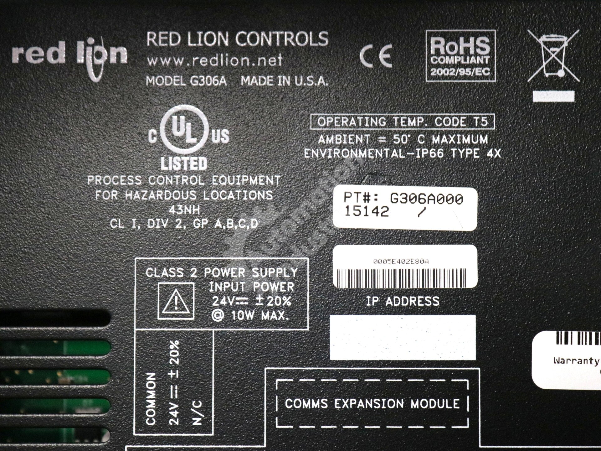 G306A000 By Red Lion 5.7 Inch Operator Interface HMI NSFP