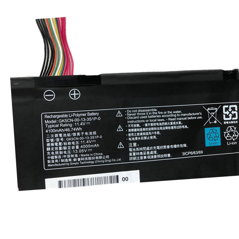GK5CN-00-13-3S1P-0 Battery For Medion Erazer X6805 Schenker XMG Core 17