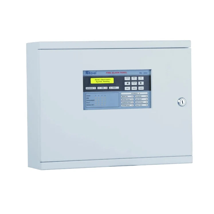 RE-2554 | Ravel Electronics 4-Zone Conventional UL-Listed Fire Alarm Control Panel with NAC Outputs