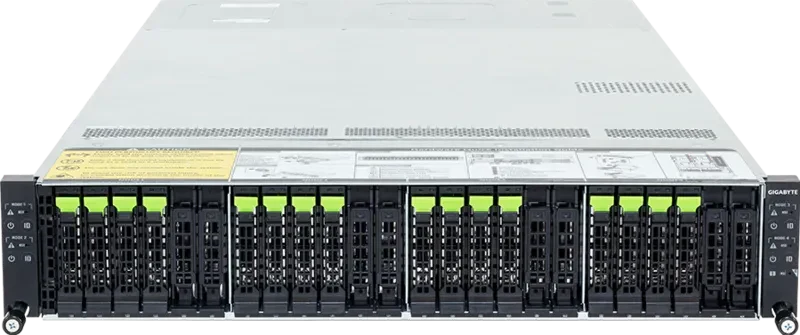Gigabyte H263-V60-LAW1 NVIDIA Grace CPU Superchip 2U 4-Node Gen5 NVMe DLC Rackmount Server