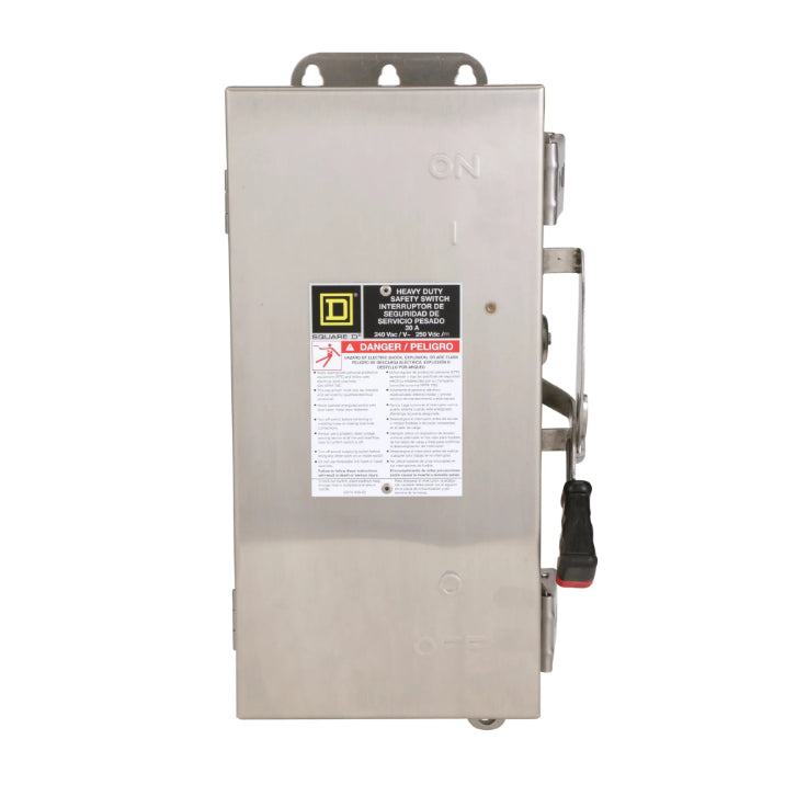 H323DS | Square D Heavy Duty 100A Fusible Safety Switch, 3-Pole, Stainless Steel