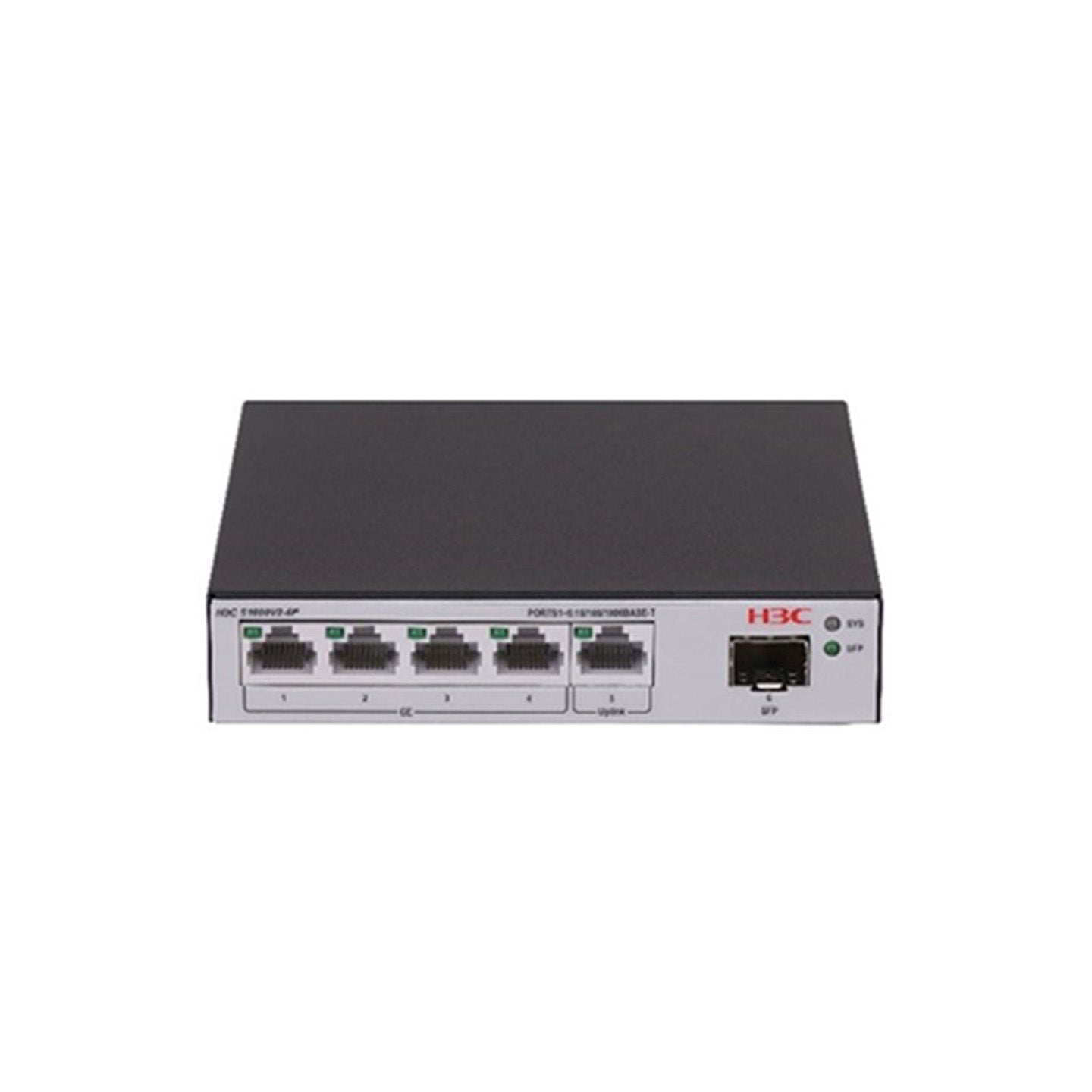 H3C S1600V2-6P-HPWR 4xPoE+ + 1xGE + 1xSFP PoE SMB Switch