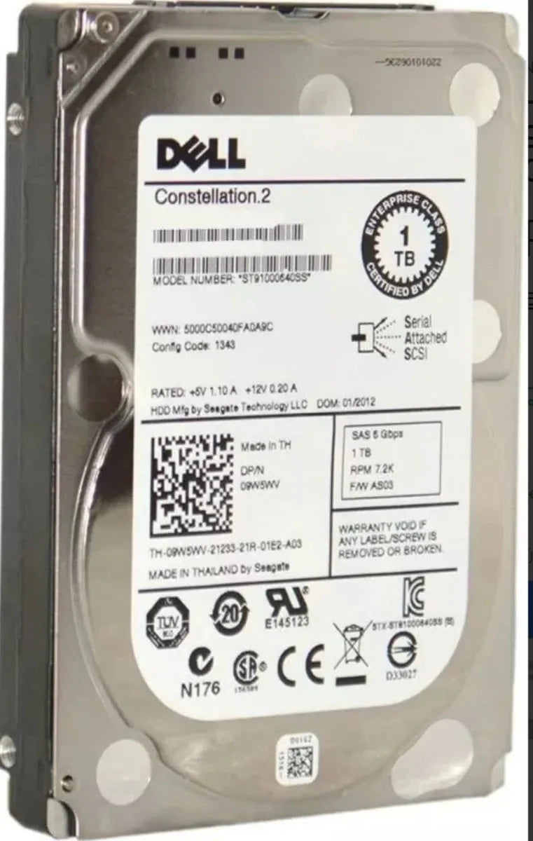 HD 2900 Hot Swap 1TB 7.2K 6Gb/s SAS Hard Drive