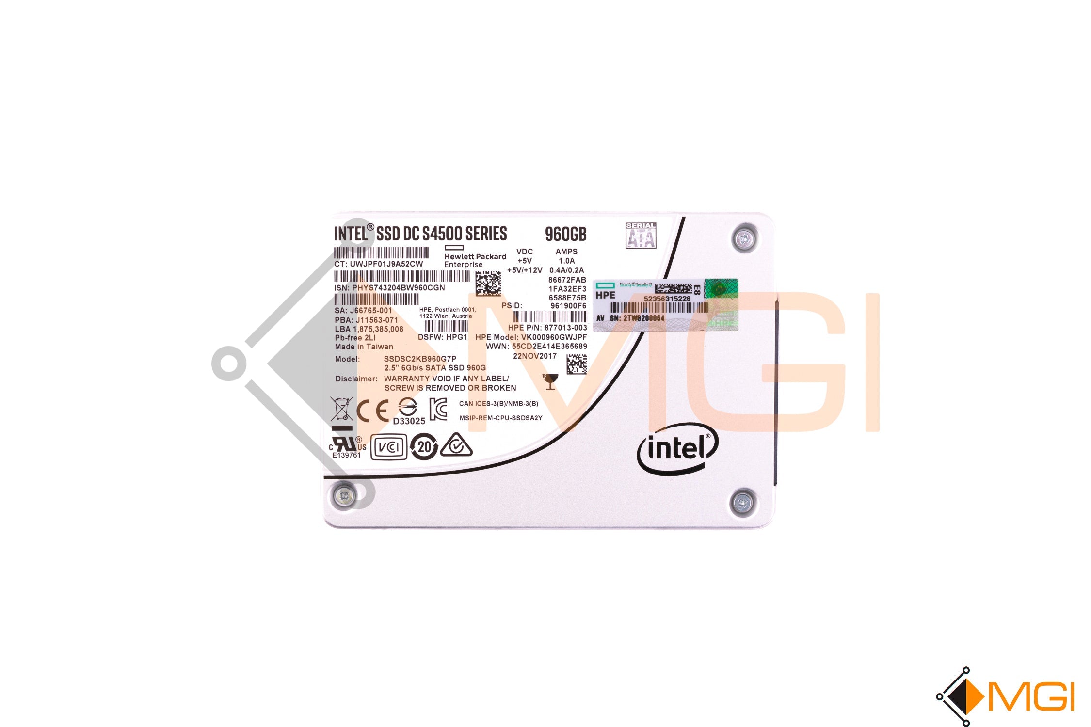 SSDSC2KB960G7P (NO TRAY)