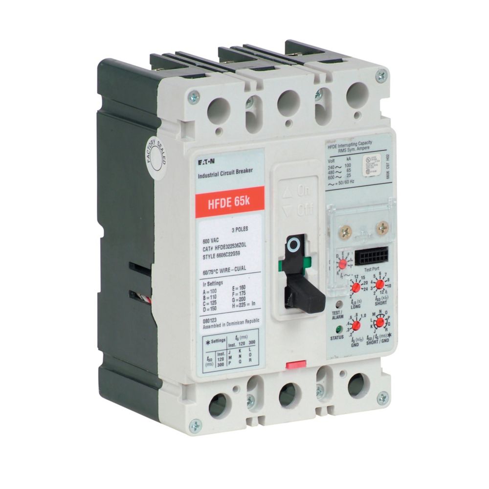 Eaton HFDE322536 Series C 225A 3-Pole Electronic Molded Case Circuit Breaker