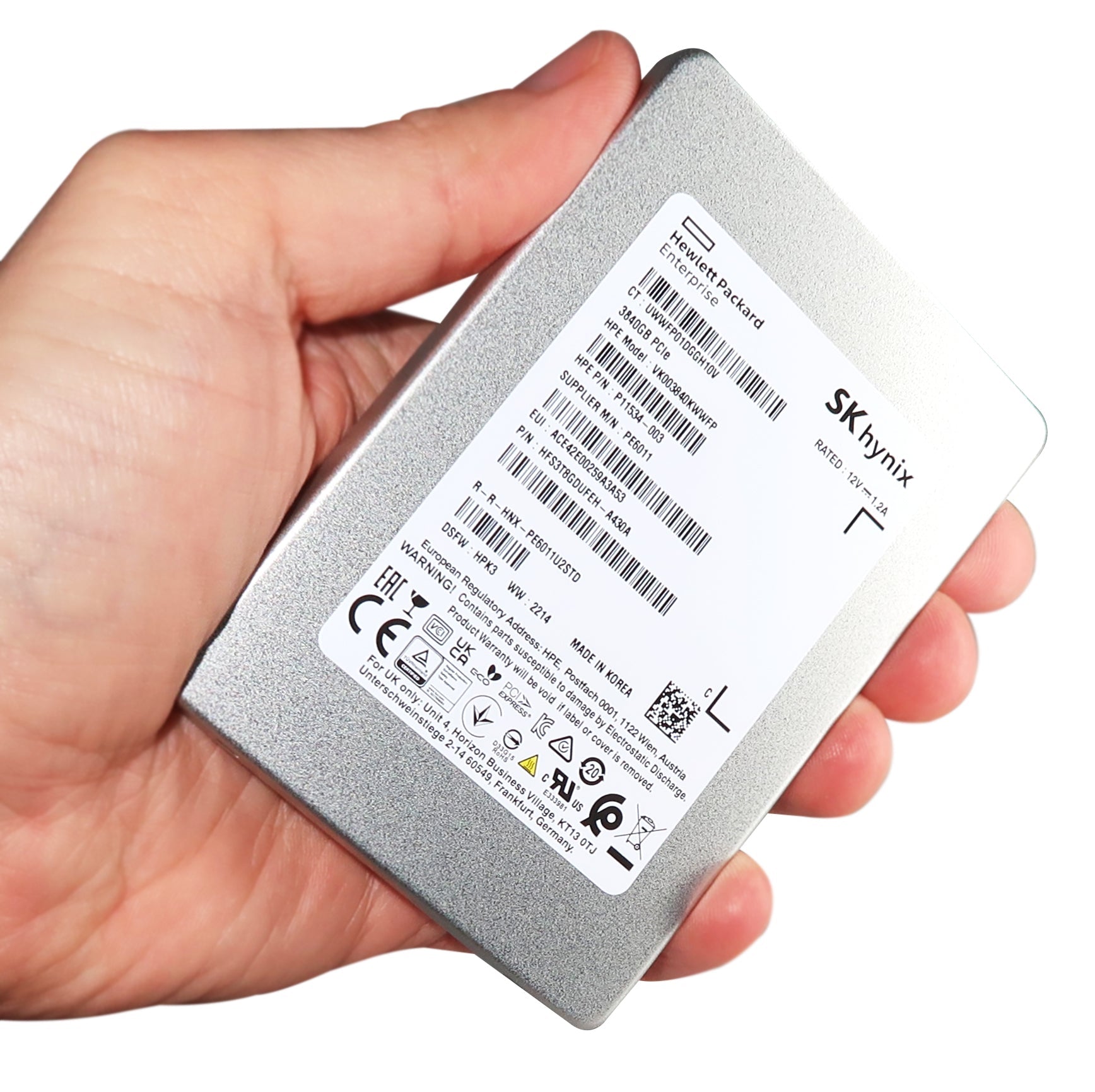 SK Hynix / HP PE6011 HFS3T8GDUFEH 3.84TB PCIe Gen 3.0 x4 4GB/s 3D TLC U.2 NVMe 2.5in Solid State Drive