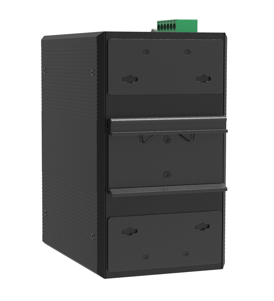 HGW-2402A-PSE - 24x RJ45 + 2x SFP ports Gigabit Ethernet PoE Industrial fiber switch 480W total power, DIN rail mount, -40 to +75 Celsius
