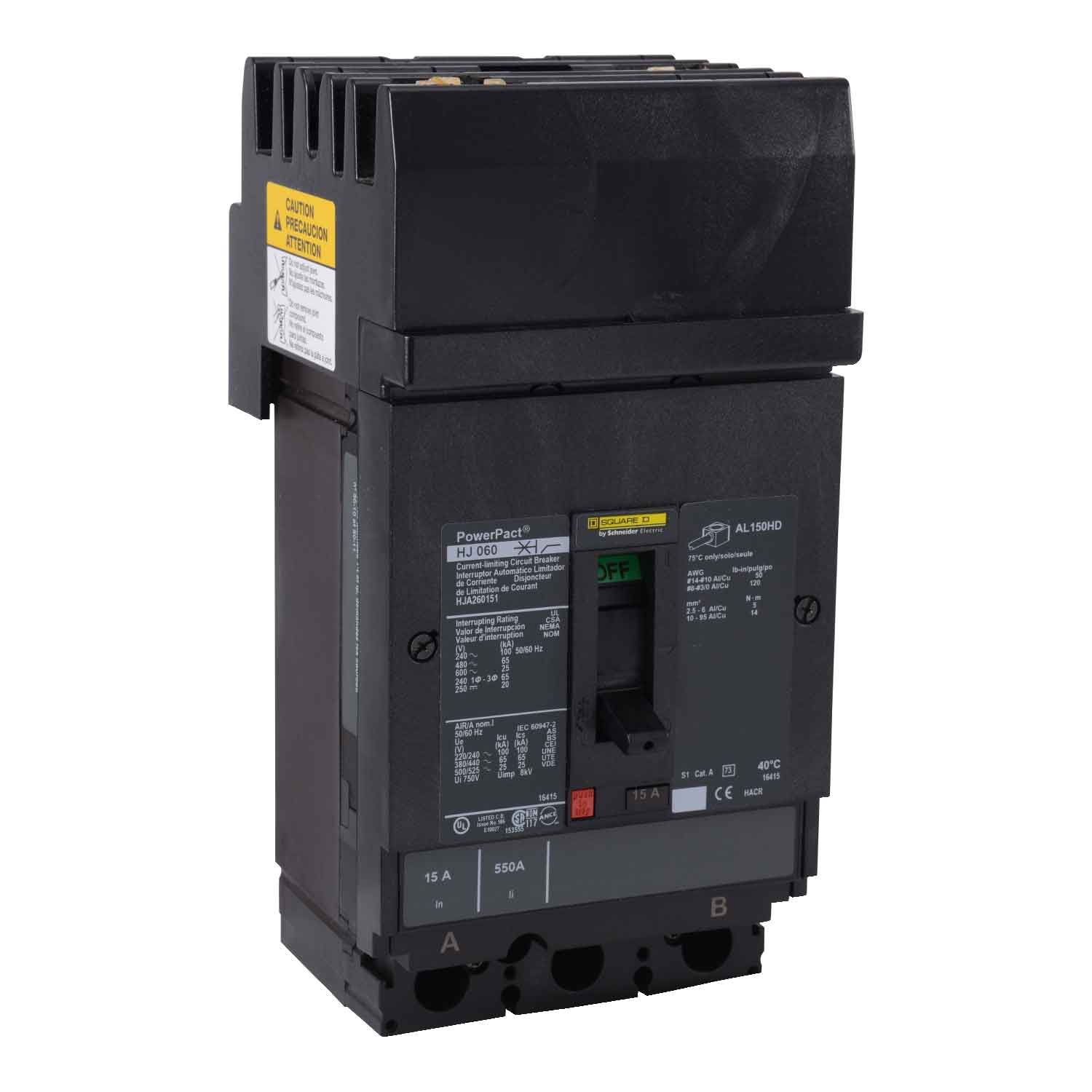 HJA260702 | Schneider Electric Square D 70A 2-Pole 600VAC PowerPact H Molded Case Circuit Breaker