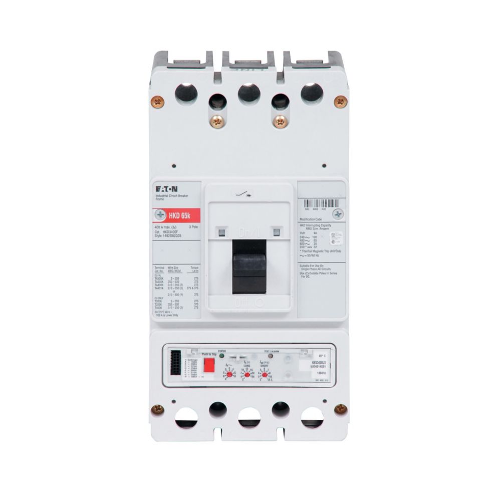 Eaton HKD3400F HKD Series 400A Molded Case Circuit Breaker for Industrial Power Distribution