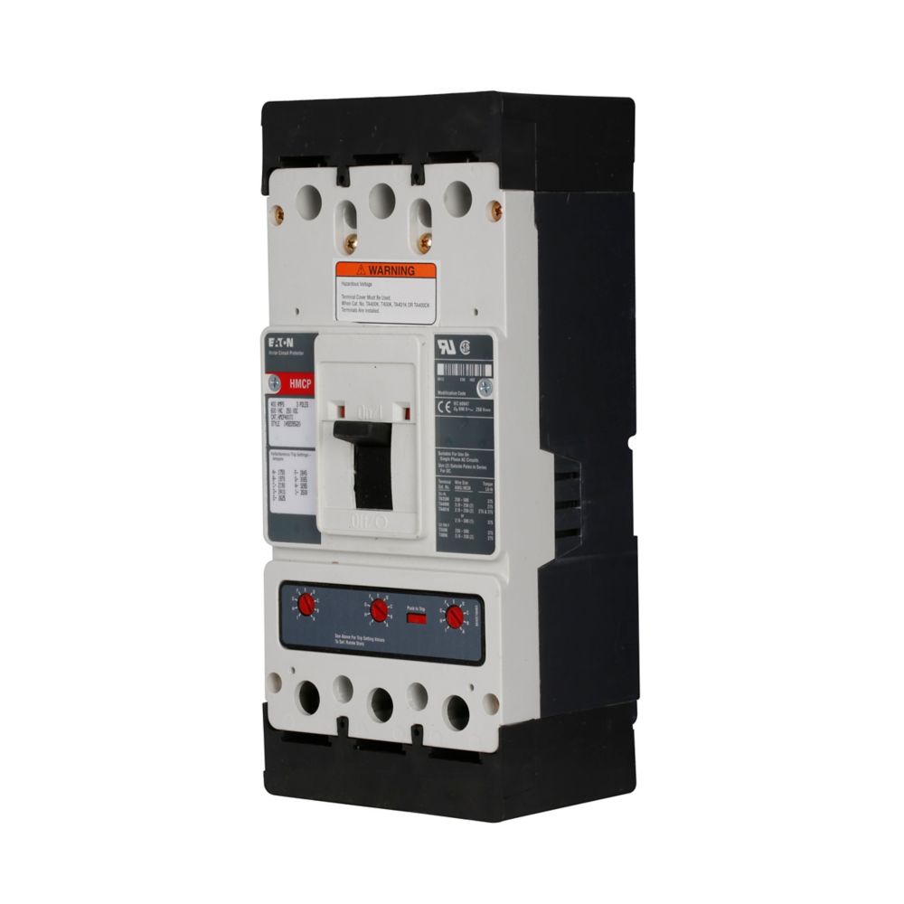 Eaton HMCP400X5W Series C 400A 3-Pole Motor Circuit Protector for Industrial Motor Protection