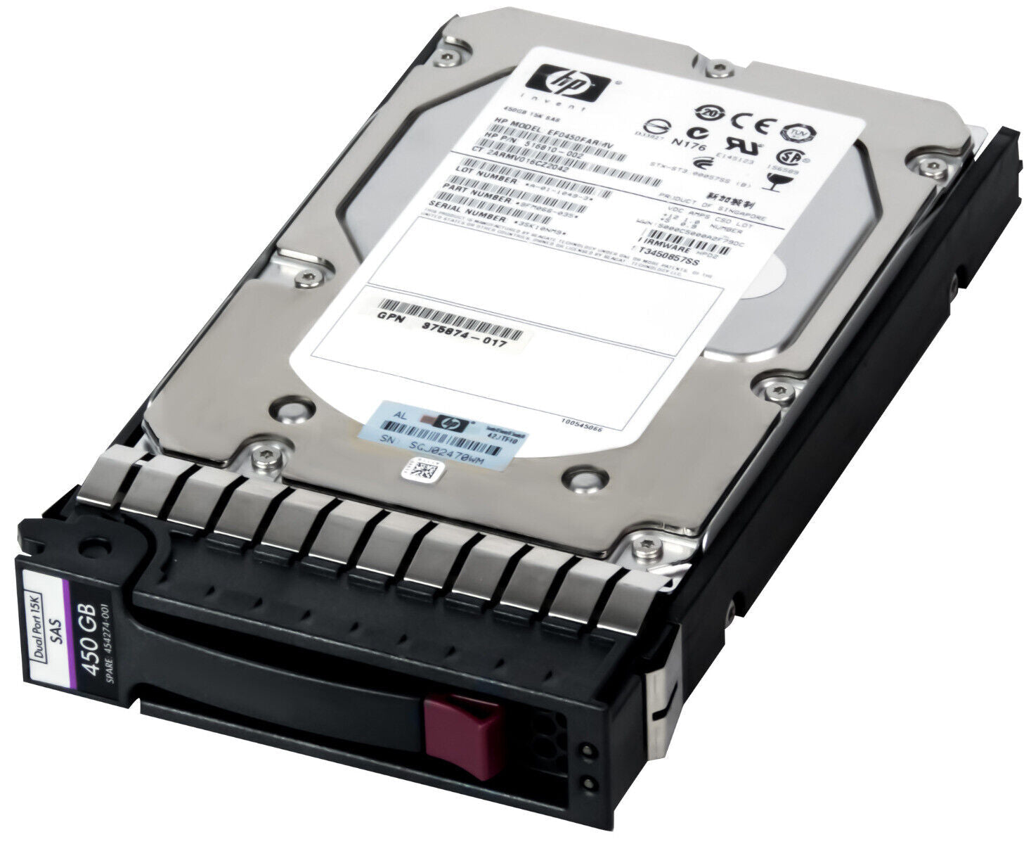 516816-B21 516810-022 516832-003 517352-001 450GB SAS 6G 15K HDD 884420695660