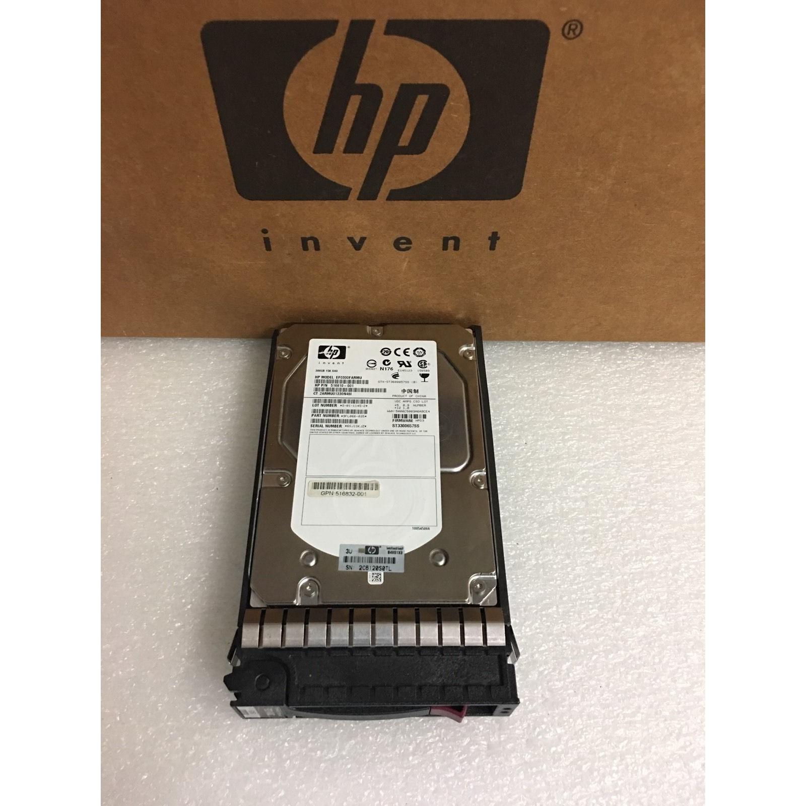 HP EF0300FARMU 516810-001 300GB 6G sas 3.5" dual port hard drive 9FL066-035-FoxTI
